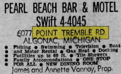 Colony Motel (Pearl Beach Bar & Motel) - June 1959 Ad